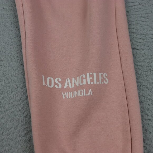 YoungLa Sweatpants Womens Large Pink Drawstring Athletic Comfort College - Picture 8 of 15